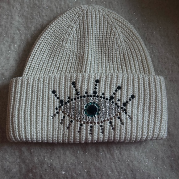 Kurt Geiger Accessories - Kurt Geiger Evil Eye Beanie